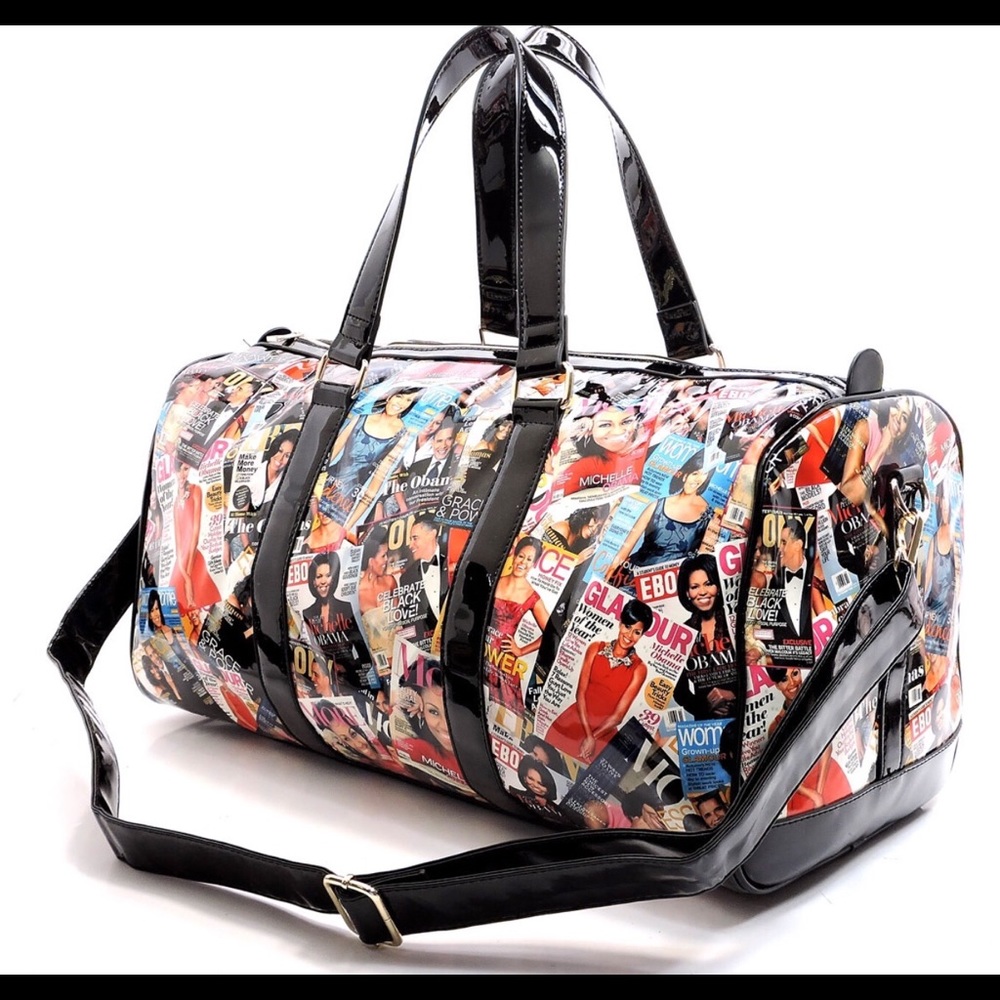 OBAMA Duffle Bag Luggage Collage 20" 🦋NWT